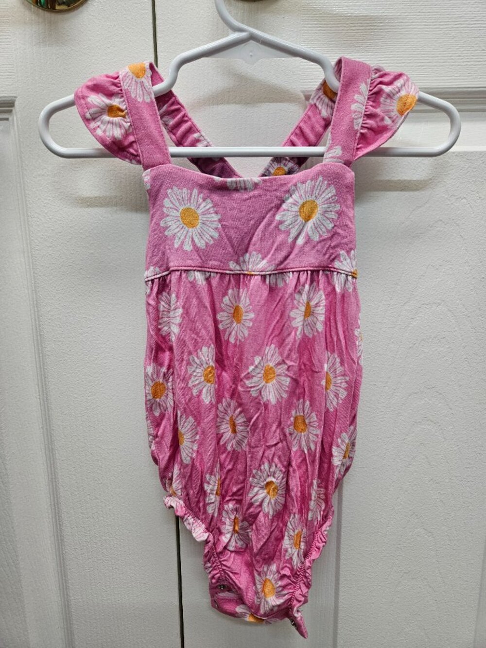 Posh Peanut Pink Floral Romper 12-18mo VGUC